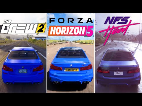 Forza Horizon 5 vs NFS Heat vs The Crew 2 - Physics and Details Comparison