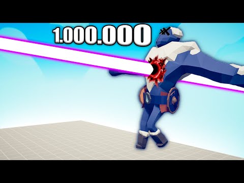 1.000.000 DAMAGE LASER GUN vs UNITS - TABS | Totally Accurate Battle Simulator 2023
