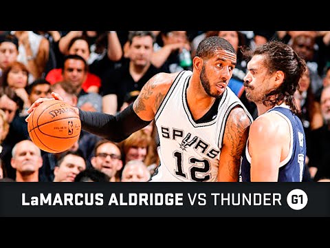 LaMarcus Aldridge Highlights: 38 PTS, 2 BLK, 1 AST vs Thunder Semifinals Game 1 (30.04.2016)