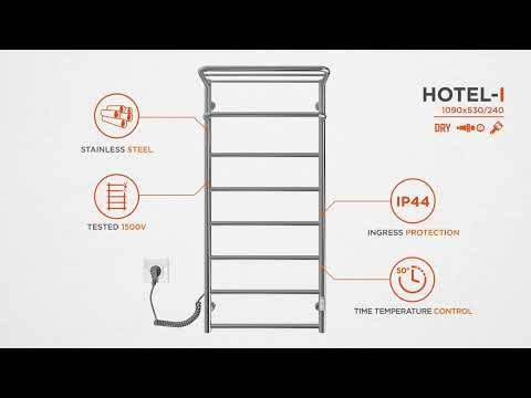 Электрический полотенцесушитель Mario Hotel-I TR 2.3.6204.11.P (4820111356676, 1090x530, хром/сатин/белый глянец/черный матовый/золото/бронза, универсальный, с таймером)