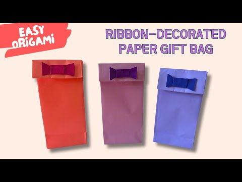 One Paper Gift Box Origami Cute Easy Folding Tutorial