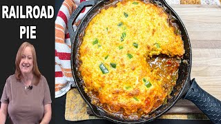 Railroad Pie, A Ground Beef & Cornbread Casserole