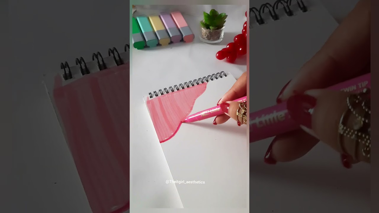 Aesthetic Border Design❤🥰|Easy&Simple|#shorts#youtubeshorts