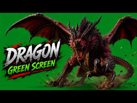 Dragon 4K Green Screen | Epic 10+ Realistic Animation | ( Non Copyright )