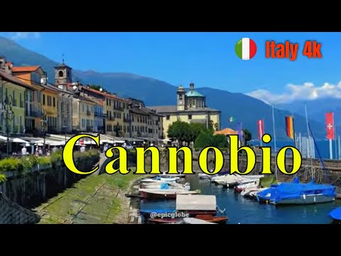 CANNOBIO Italy Lago Maggiore Walking Tour , Italy 4k 2023