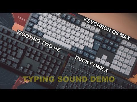 Keyboard noise test: Ducky One X vs Wooting two HE vs Keychron Q6 Max // #asmr #mechanicalkeyboard
