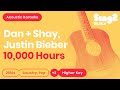 10,000 Hours - Dan + Shay, Justin Bieber (Higher Key) Karaoke Acoustic