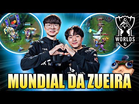 Quando os Coreanos jogam usando 100% do Cérebro - MUNDIAL DA ZUEIRA | Worlds 2023
