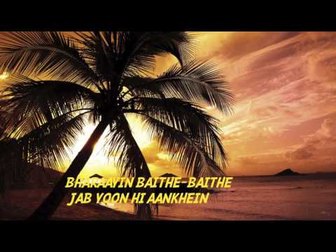 Kahin Door Jab Din Dhal Jaye Instrumental With Lyrics