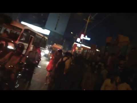 Temper audio launch out side fans jumping gates into venue