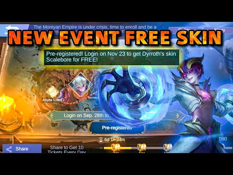 New event free permanent skin Dyrroth Scalebore | Mobile Legends