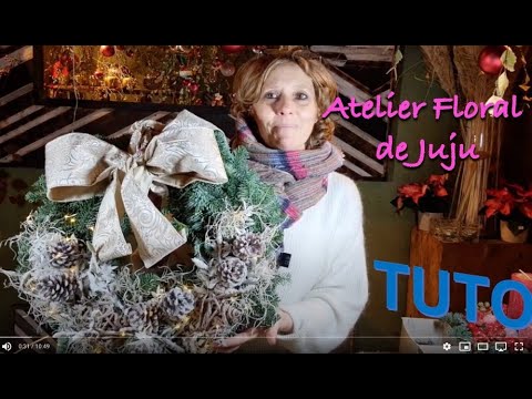 Tuto - Comment réaliser une couronne de porte pour Noël by Atelier floral de Juju
