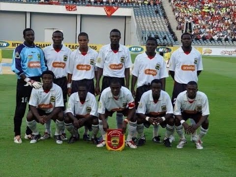Mark Adu Amofah plays for Asante Kotoko against Al Ahly of Egypt in the 2006 African Champions Leagu