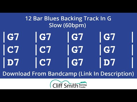 G - Slow 12 Bar Blues Backing Track (60bpm)