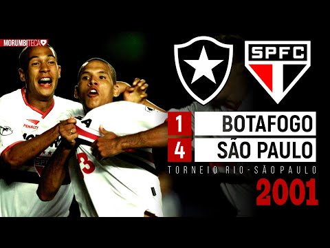 Botafogo 1x4 São Paulo - 2001 - PRIMEIROS GOLS DE LUÍS FABIANO E GOLEADA PRA PÔR A MÃO NA TAÇA!