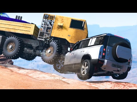 Cliff Drops Car Crashes #21 - BeamNG Drive | CRASHdriven