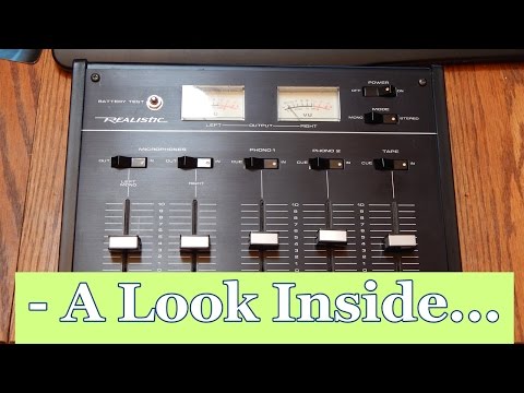 Realistic 32-1100A Stereo Mixer 1980's - Black Metal image 2