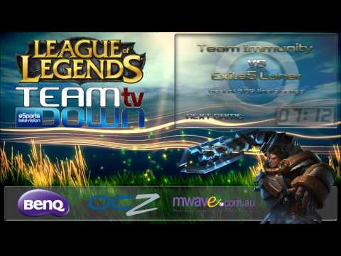 Australian LoL Pro Leagues Team Immunity vs Team Exile 5 Lunar