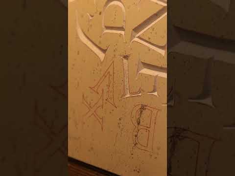 Carving an Alphabet on High Moor limestone