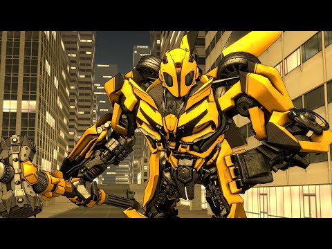 SFM - Bumblebee Vs Barricade! Transformers TLK Fight Scene Animation
