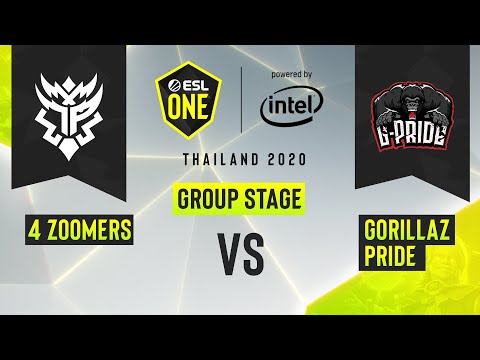 Dota2 - 4 Zoomers vs. Gorillaz Pride - Game 1 - ESL One Thailand 2020 - Group Stage - AM