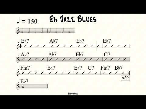 Eb Jazz Blues Backing Track (BPM 150)