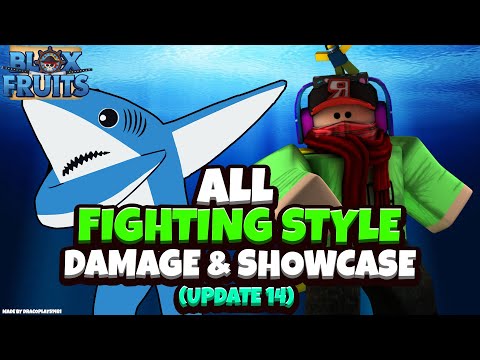 All Fighting Styles Damage and Showcase on a 20Mil Player (Update 14) - Blox Fruits [Roblox]