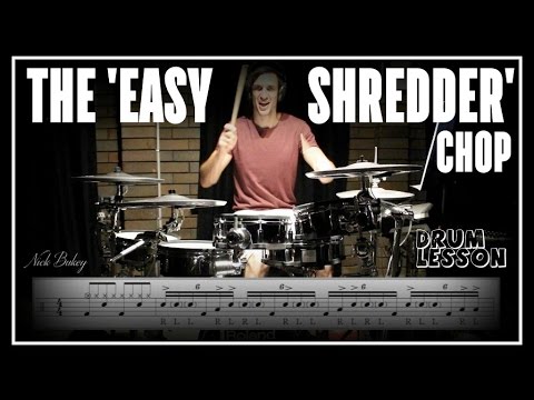 The 'Easy Shredder' Gospel Chop - Drum Lesson by Nick Bukey