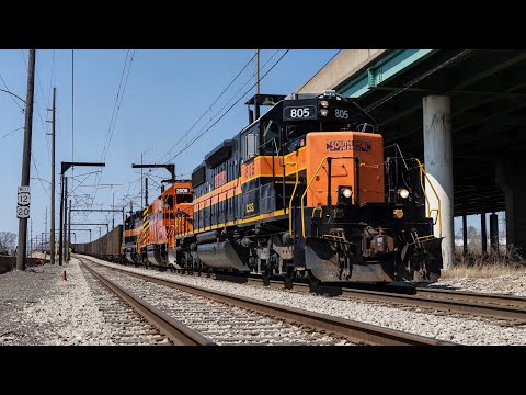 Old Cast P5! Classic EMDs on South Shore Line Coal Train