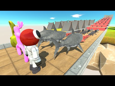 Mutant Primates Challenge | X3 Rainbow Friends VS Aquatics - Animal Revolt Battle Simulator