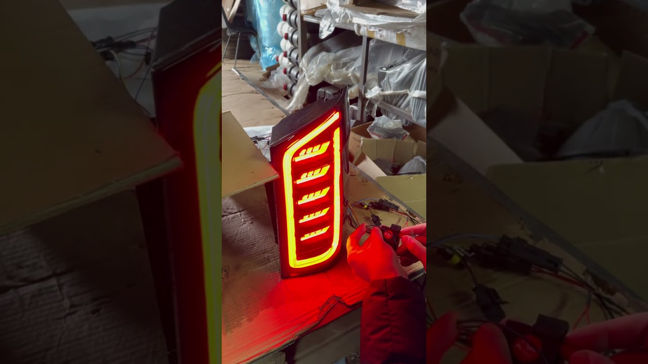 Mercedes Vito/V-class W447 2014- гг. Задние фонари Black (для Vito, 2 шт) Video 1