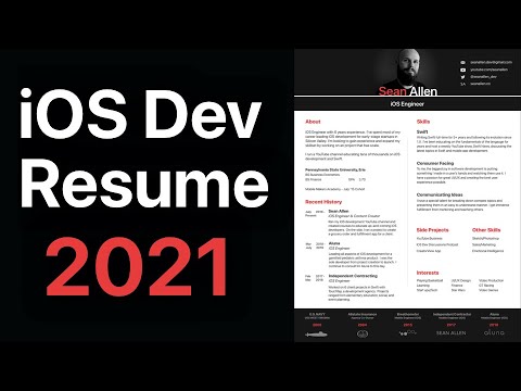 My 2021 iOS Developer Resume - Example and Review thumbnail