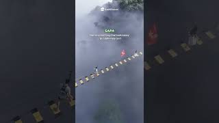 Sky - High Adventure: Crossing the Rope Bridge at Sapa, Vietnam