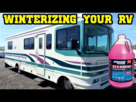 How to Winterize your RV / Motorhome / Camper water & sewage with RV Antifreeze