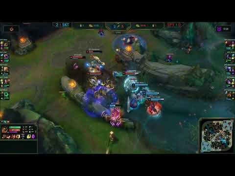SKT vs SPY 5v5 insane fight