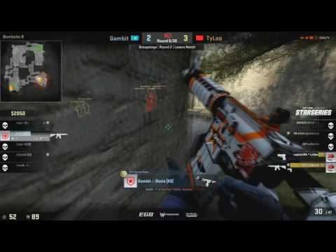 Gambit vs TyLoo | Dosia amazing clutch  | SL i-League StarSeries Season 3 Finals