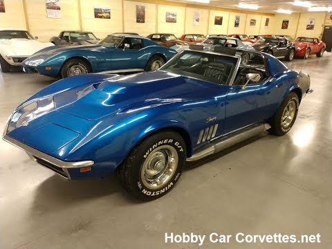 1969 Lemans Blue Corvette Stingray T Top For Sale Video