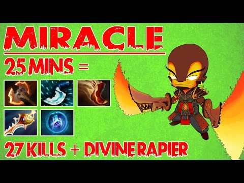 Miracle- Ember Spirit - 25 Mins = 27 Kills and Divine Rapier