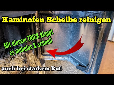 Kaminofen Scheibe reinigen mit diesem TRICK ganz EINFACH! Ruß entfernen Kaminofen