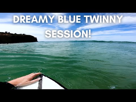 RAW SURFING POV | DREAMY BLUE TWIN FIN SESSION! | PERFECT CONDITIONS