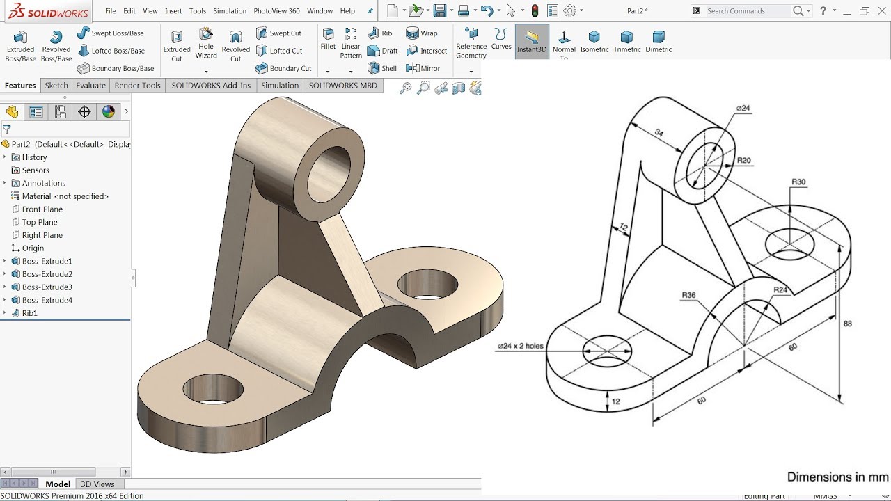 SolidWorks Tutorial for beginners Exercise 37