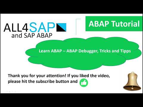 SAP ABAP - Debbuger Tricks and Tipps - Part 1