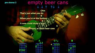 empty beer cans jon pardi ukulele cover lesson