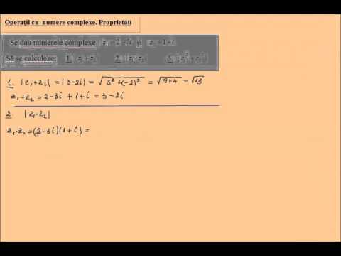 Solved exercises, complex numbers - operations (nrcomplexe2)