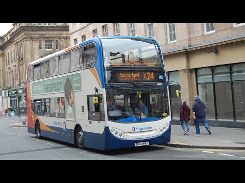 Running late: Stagecoach North East 19444 (NK58FNJ) Dennis Trident 2/Enviro 400