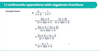 Algebraic Methods