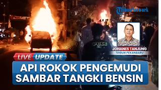 Api Rokok Sopir Diduga Menyambar Tangki Bensin, Mobil Minibus di Pelalawan Riau Ludes Terbakar