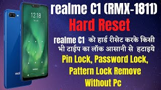 realme C1 rmx1811 hard reset pin password frp unlock मात्र दो मिनट में 💯% working #viral #trending