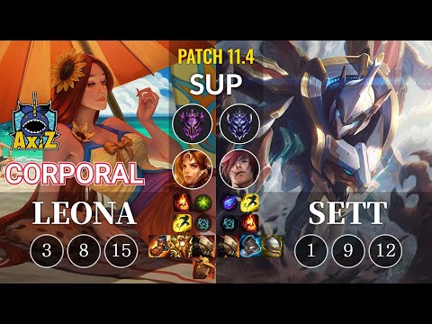 AXIZ Corporal Leona vs Sett Sup - KR Patch 11.4