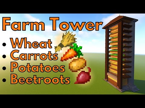 Minecraft Tutorial | mega Farm Tower 1.18 | storage system